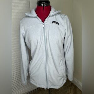 Columbia Soft Light Gray Fleece Jacket